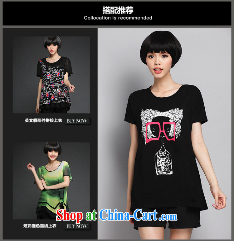 Morning would be thick sister summer 2015 new Korea and indeed increase, female 100 leisure ground plane collision color card loose female short-sleeved T shirt T-shirt cotton black 5 XL (180 - 200 ) jack pictures, price, brand platters! Elections are good character, the national distribution, so why buy now enjoy more preferential! Health