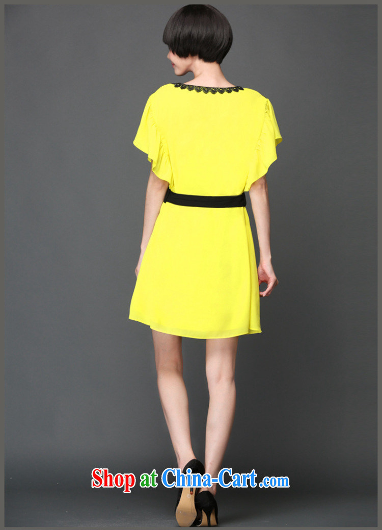 Morning would be 2015 and indeed increase, female summer New Style sweet knocked color lace lace V collar strap fly cuff mm thick snow woven dresses yellow 5 XL (recommendations 180 - 200 jack) pictures, price, brand platters! Elections are good character, the national distribution, so why buy now enjoy more preferential! Health