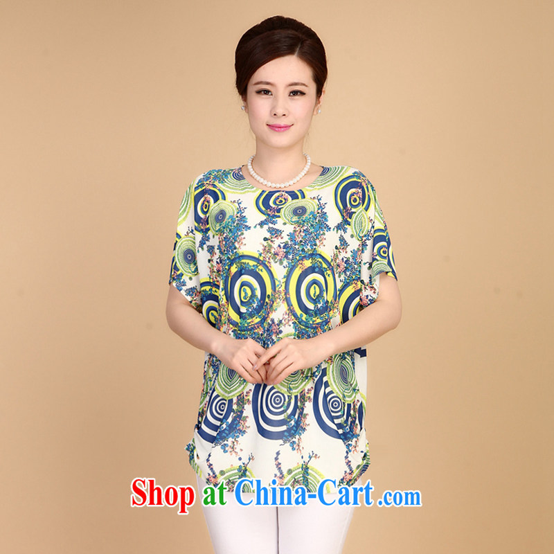 The increase is indeed, Mom loaded summer middle-aged and older women summer short-sleeve T-shirt 200 Jack middle-aged women's T-shirt 3 XXXL recommendations 160 - 200 jack, Korean clothing and the US (hanyimeihuizi), online shopping