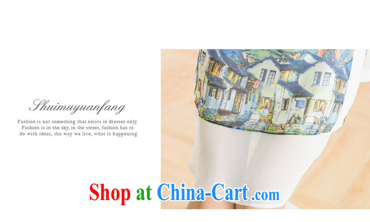 Huan Zhu Ge Ge Ge 2015 new, larger female summer dress mm thick beauty graphics thin and thick and stitching snow stamp duty woven dresses X 5222 blue 3 XL pictures, price, brand platters! Elections are good character, the national distribution, so why buy now enjoy more preferential! Health