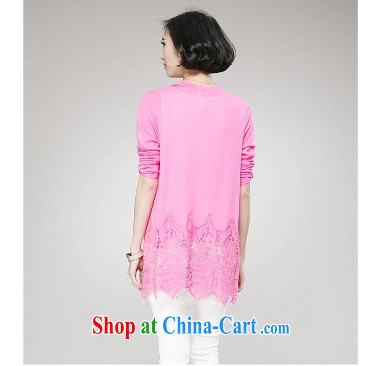 Eternal show 2015 summer new thick mm air-conditioning T-shirt large, female commercial heart lace stitching spring and summer 100 to the T-shirt small coat of pink 3 XL pictures, price, brand platters! Elections are good character, the national distribution, so why buy now enjoy more preferential! Health