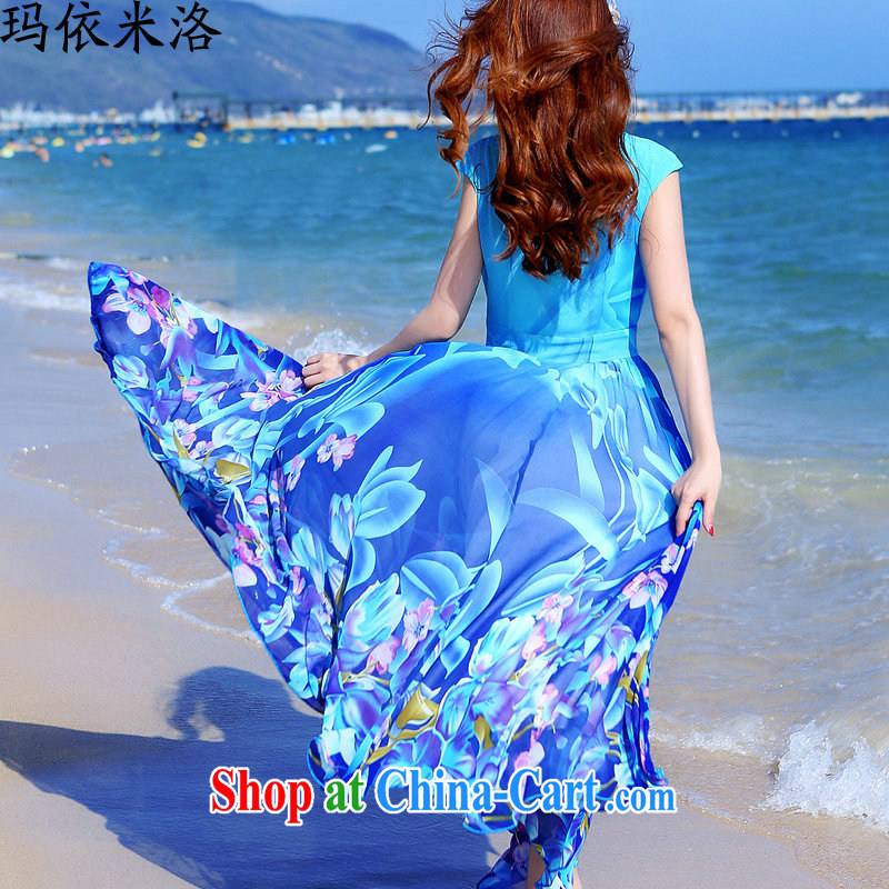 mm thick 2015 summer new Korean fashion stamp the Code women dress up in graphics thin beauty Bohemia resort beach skirt long skirt picture color XXXL recommendations 140 - 150 jack, Mary in Milot, and shopping on the Internet