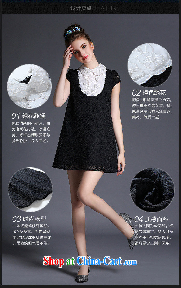 High-end XL dresses 2015 new summer mm thick 200 Jack loose lace black 4XL (82.5 - 90 kg) pictures, price, brand platters! Elections are good character, the national distribution, so why buy now enjoy more preferential! Health