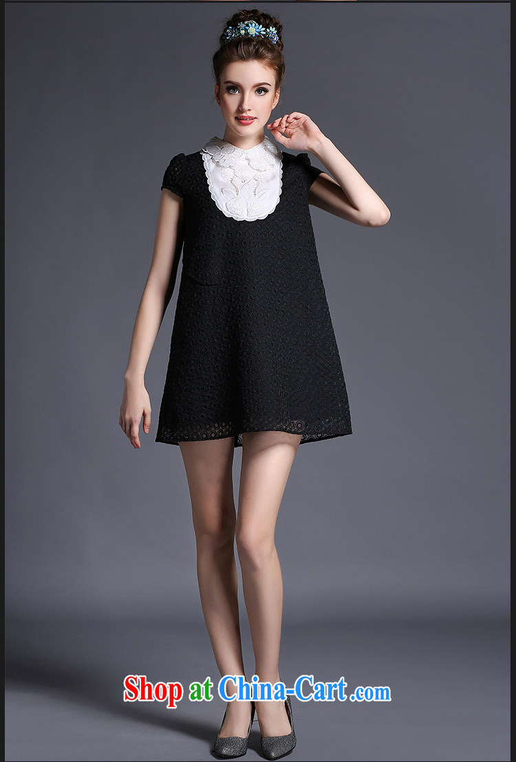 High-end XL dresses 2015 new summer mm thick 200 Jack loose lace black 4XL (82.5 - 90 kg) pictures, price, brand platters! Elections are good character, the national distribution, so why buy now enjoy more preferential! Health