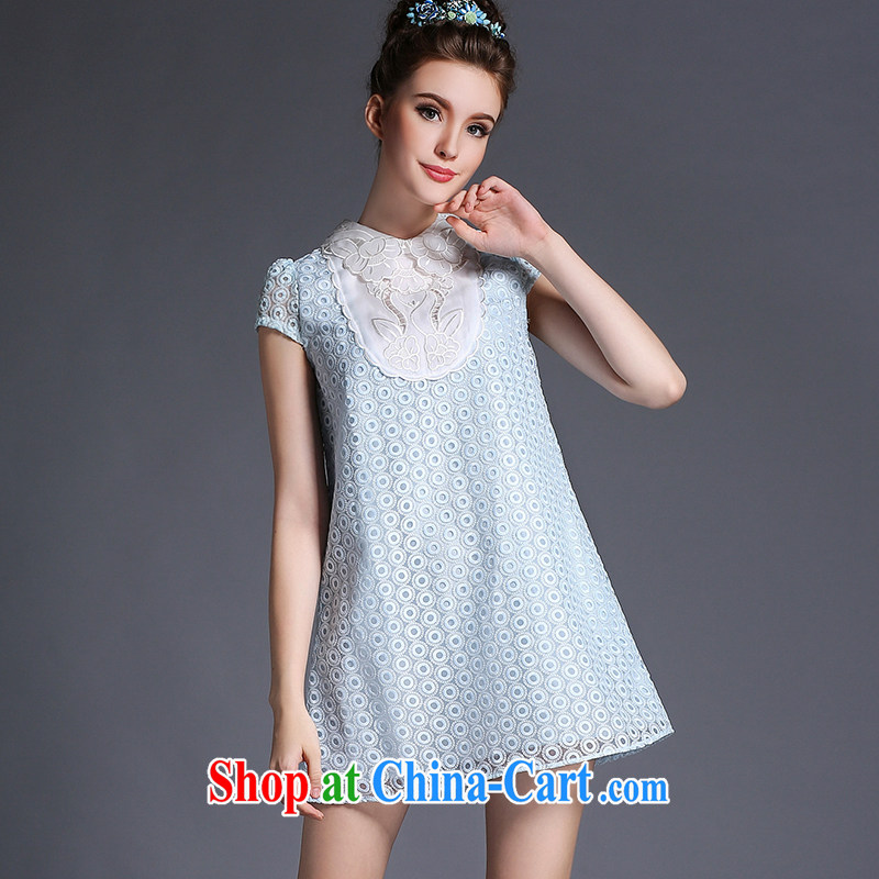 High-end XL dresses 2015 new summer on 200 mm jack loose lace black 4XL (82.5 - 90 kg) and colorful, and shopping on the Internet