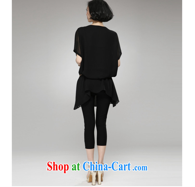 Eternal show the fat XL women's clothing dresses thick mm summer 2015 new thick sister fat, video thin, loose V collar Pearl snow woven dresses black 2 XL pictures, price, brand platters! Elections are good character, the national distribution, so why buy now enjoy more preferential! Health