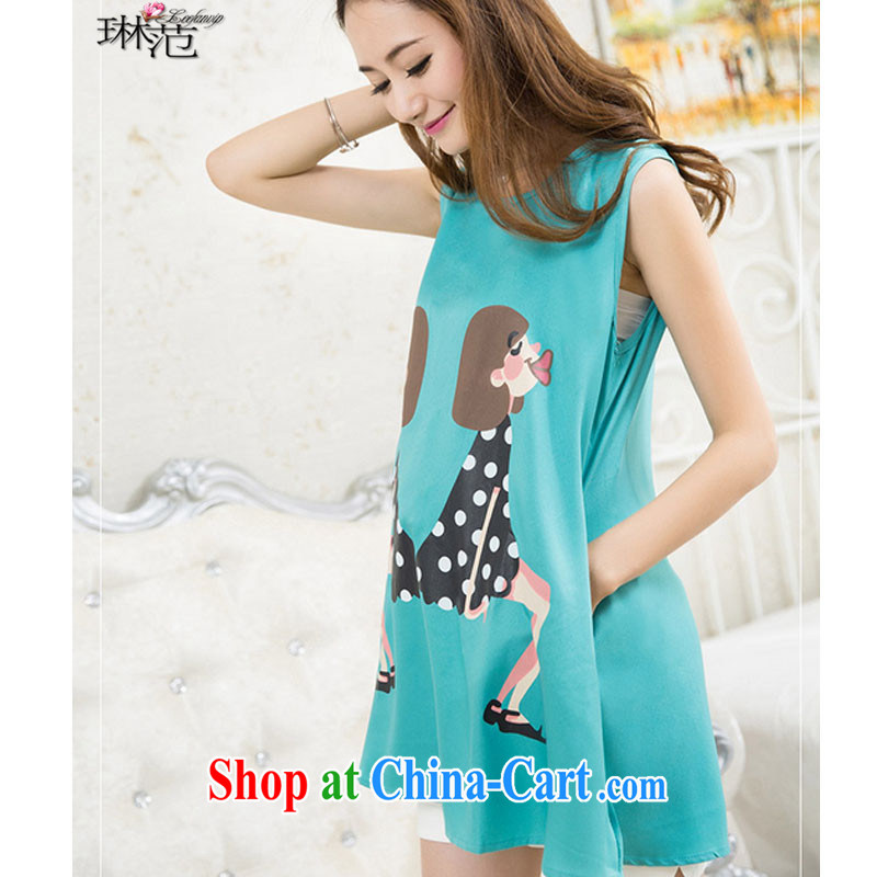 Lin van 2015 new pregnant women with 2015 T-shirt, long, sleeveless dresses Korean pregnant women Trouser press kit 698 large green code XXXL, Lin Fan (Leefanvip), online shopping