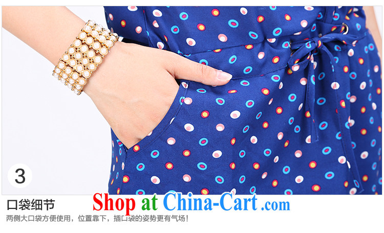 Laurie flower, XL women mm thick 2015 summer new short-sleeved round-collar-waist graphics thin dress 6778 blue 6 XL pictures, price, brand platters! Elections are good character, the national distribution, so why buy now enjoy more preferential! Health