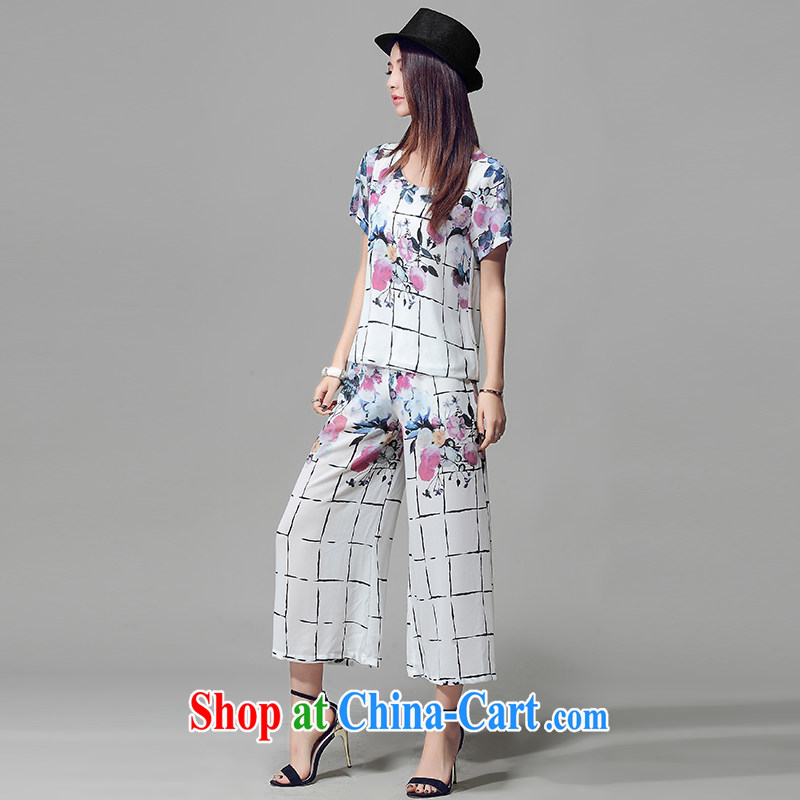 Vincent van Gogh, The 2015 summer new retro big positioning the stamp duty code personality horn pant legs feature very casual relaxed package white XL, Van Gogh Lin, and shopping on the Internet