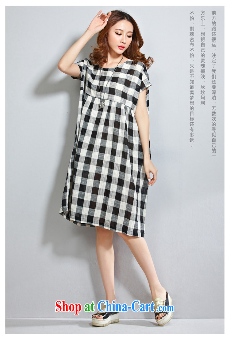 Ms Audrey EU aviation summer, Korean classic checked short-sleeved loose thick MM larger women's clothing dresses ZM 2352 large blue code are code pictures, price, brand platters! Elections are good character, the national distribution, so why buy now enjoy more preferential! Health
