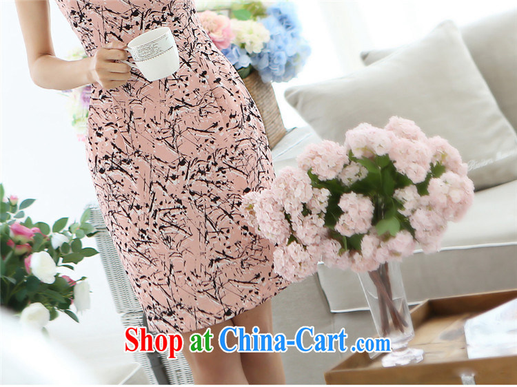 Ink marks summer new Korean high atmospheric stamp occupational OL dresses beauty graphics thin round-collar short-sleeve hit color stamp dress 7060 pink S pictures, price, brand platters! Elections are good character, the national distribution, so why buy now enjoy more preferential! Health