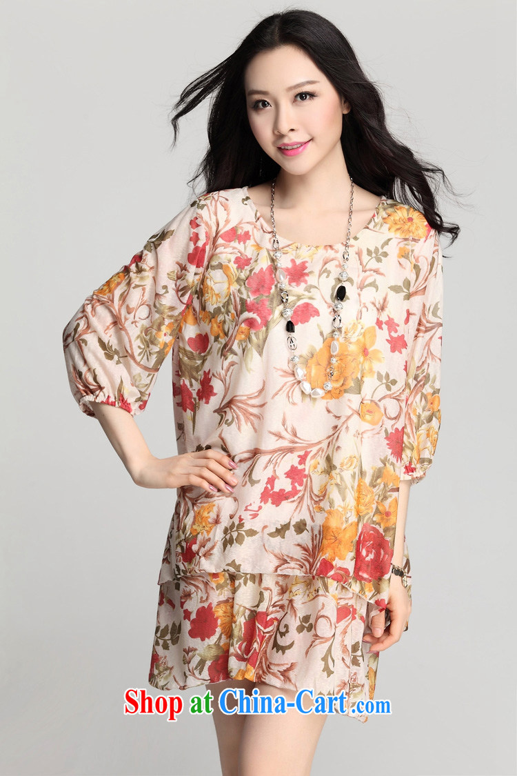 Thanks for Shu Mei 2015 summer new female floral loose lantern cuff double-glazed tile 5 of the cuff, female dresses 0022 apricot (Mall, genuine) L pictures, price, brand platters! Elections are good character, the national distribution, so why buy now enjoy more preferential! Health