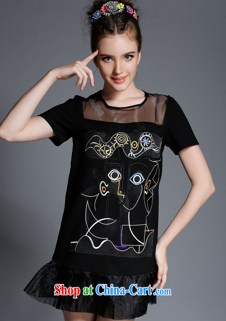 The silk, honey XL girls thick MM graphics thin 2015 summer retro embroidery stitching and elegant beauty dresses ZZ 1891 black 2 XL (135 jack - 149 Jack through) pictures, price, brand platters! Elections are good character, the national distribution, so why buy now enjoy more preferential! Health