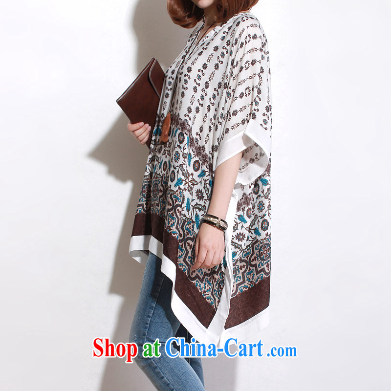 Director of the Advisory Committee (spring/summer with new, and indeed increase, women mm thick loose video thin, long, floral bat sleeves snow woven shirts skirts white loose all code, made the Advisory Committee (mmys), online shopping