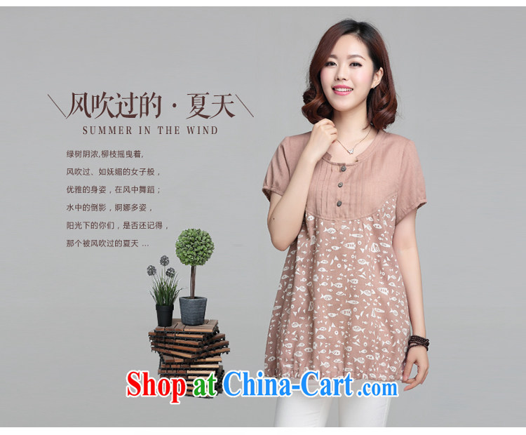 100 Li film 2015 mm thick summer Korean female dolls T-shirt loose the code round-collar short-sleeve loose video thin shirt apricot 3XL pictures, price, brand platters! Elections are good character, the national distribution, so why buy now enjoy more preferential! Health