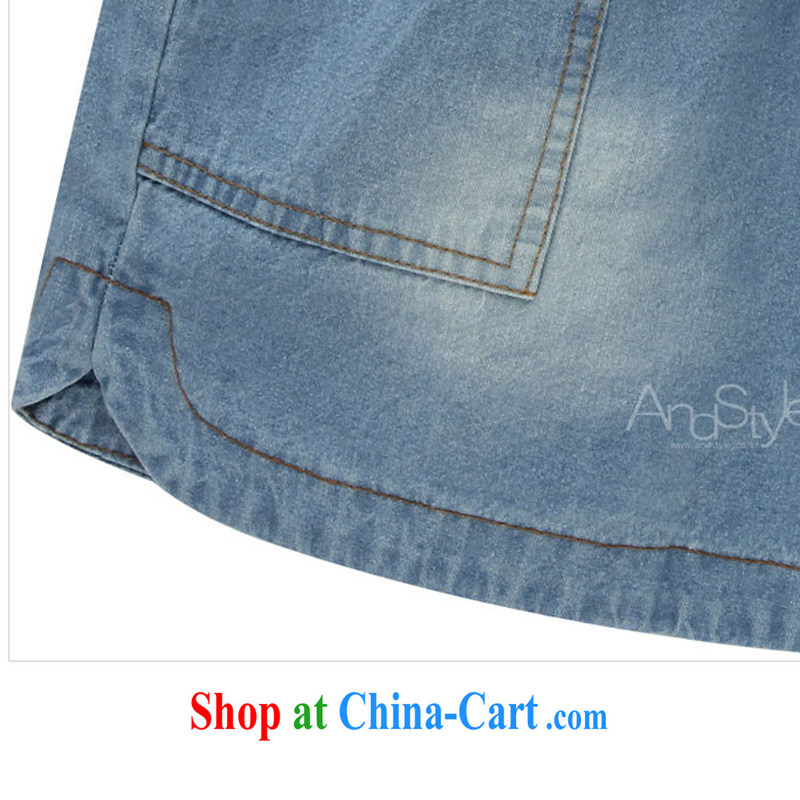 o Ya-ting 2015 summer new, indeed the XL women mm thick loose jeans Elastic waist hot pants female dark blue 5 XL recommends that you 175 - 200 jack, O Ya-ting (aoyating), online shopping