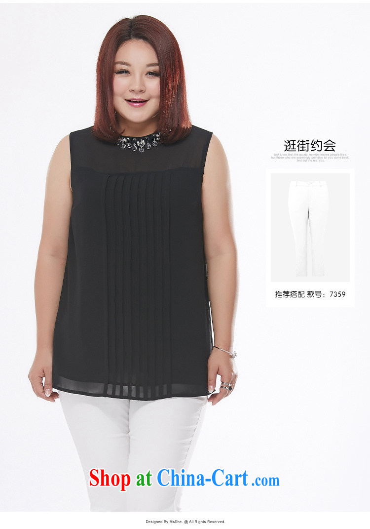 MSSHE XL ladies' 2015 new summer elegant name Yuan, staples for Pearl sleeveless ice woven shirts 4610 black 3 XL pictures, price, brand platters! Elections are good character, the national distribution, so why buy now enjoy more preferential! Health