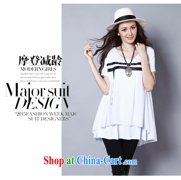 Connie's dream in Europe and America, the female summer is the increased emphasis on mm long loose short-sleeve T-shirt women T-shirt J 119 white XXXXXL pictures, price, brand platters! Elections are good character, the national distribution, so why buy now enjoy more preferential! Health