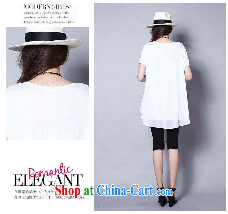 Connie's dream in Europe and America, the female summer is the increased emphasis on mm long loose short-sleeve T-shirt women T-shirt J 119 white XXXXXL pictures, price, brand platters! Elections are good character, the national distribution, so why buy now enjoy more preferential! Health