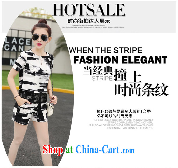 Kyung-jae-hyung 2015 summer new Korean American style bar the Code women mm thick short-sleeved lace snow woven T-shirts and indeed graphics thin package girls 273 black and white streaks XXXL (155 - 168 ) jack pictures, price, brand platters! Elections are good character, the national distribution, so why buy now enjoy more preferential! Health