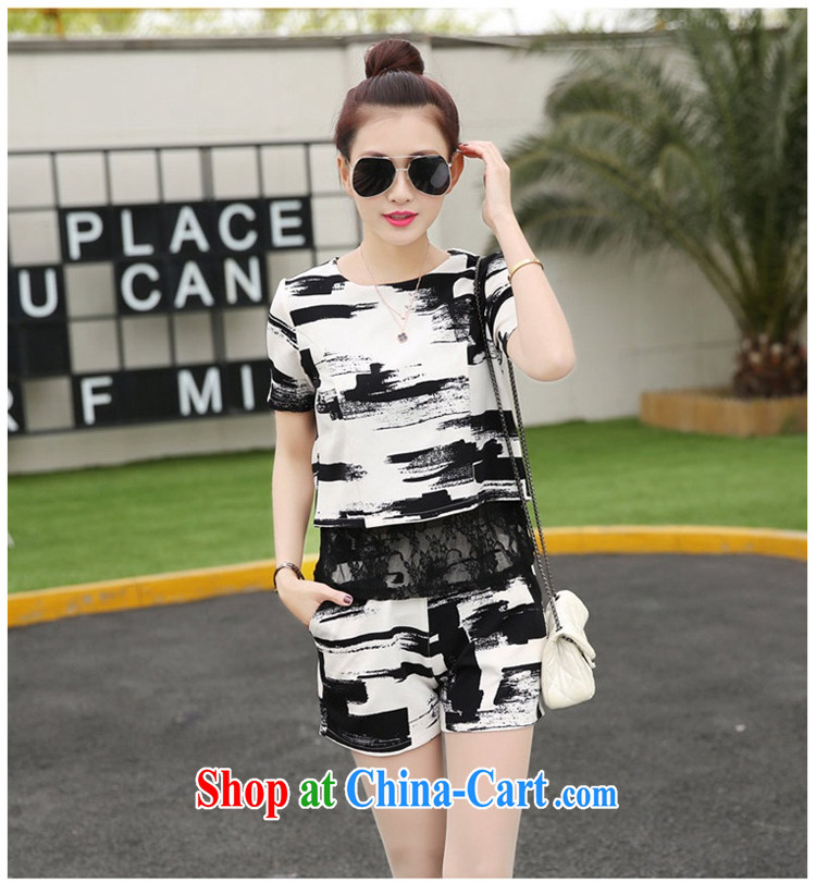 Kyung-jae-hyung 2015 summer new Korean American style bar the Code women mm thick short-sleeved lace snow woven T-shirts and indeed graphics thin package girls 273 black and white streaks XXXL (155 - 168 ) jack pictures, price, brand platters! Elections are good character, the national distribution, so why buy now enjoy more preferential! Health