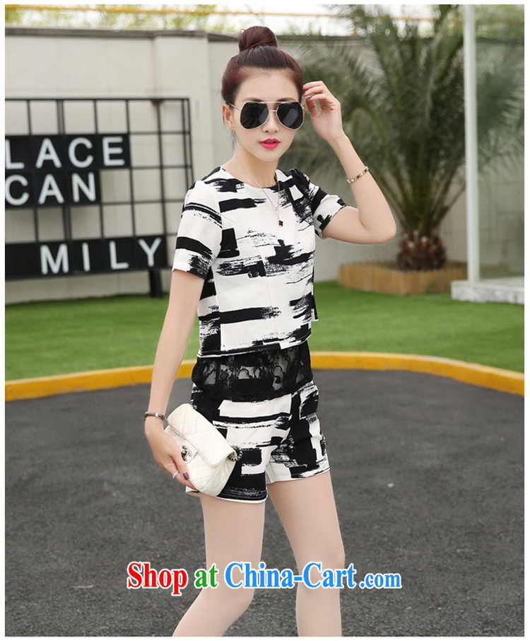 Kyung-jae-hyung 2015 summer new Korean American style bar the Code women mm thick short-sleeved lace snow woven T-shirts and indeed graphics thin package girls 273 black and white streaks XXXL (155 - 168 ) jack pictures, price, brand platters! Elections are good character, the national distribution, so why buy now enjoy more preferential! Health