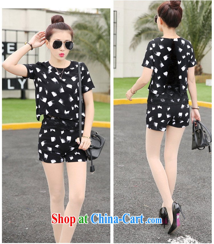 Kyung-jae-hyung 2015 summer new Korean American style bar the Code women mm thick short-sleeved lace snow woven T-shirts and indeed graphics thin package girls 273 black and white streaks XXXL (155 - 168 ) jack pictures, price, brand platters! Elections are good character, the national distribution, so why buy now enjoy more preferential! Health