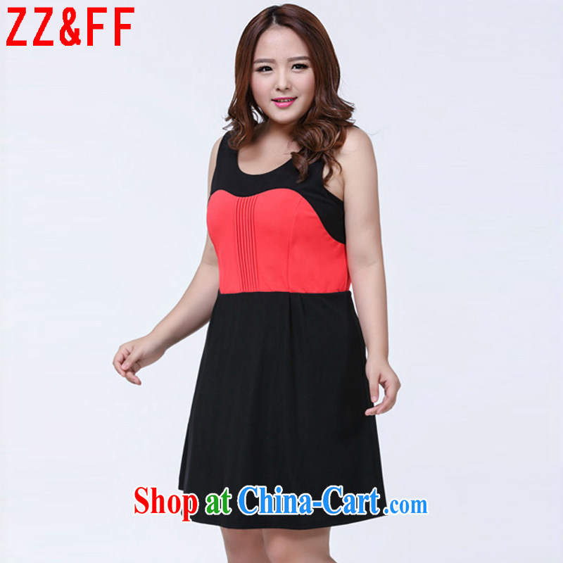 ZZ &FF summer 2015 new, larger female sleeveless spell color beauty dresses female LYQ 1009 Map Color XXXXL, ZZ &FF, shopping on the Internet