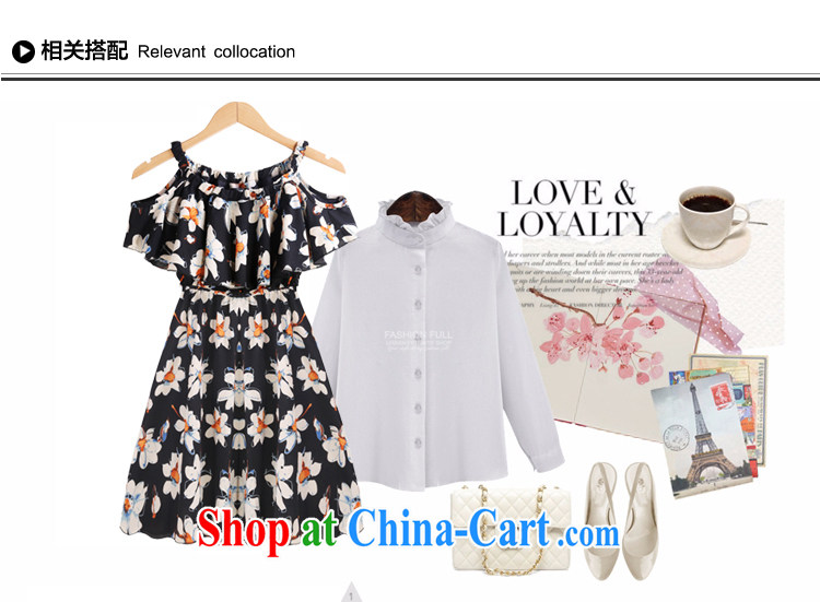 2015 new, larger female summer mm thick Korean XL 200 jack exposed shoulder stamp floral dress black XXXXXL (180 - 200 ) jack pictures, price, brand platters! Elections are good character, the national distribution, so why buy now enjoy more preferential! Health