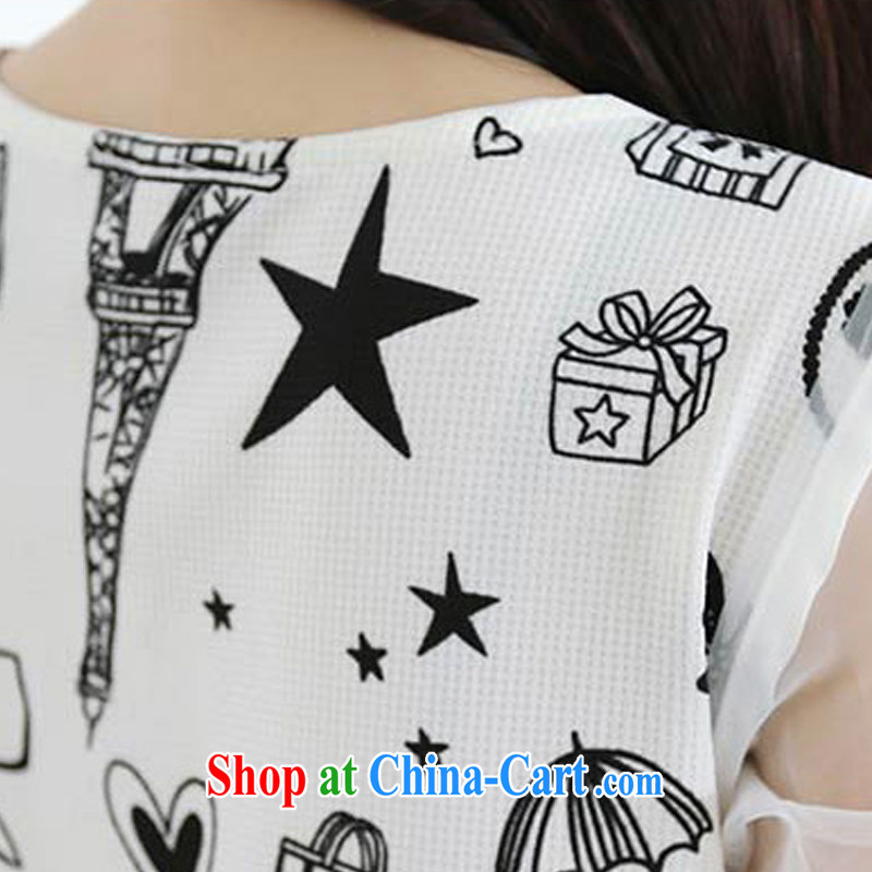 ZZ &FF summer 2015 new, larger women cuff in cultivating dresses female LYQ 9119 white XXXXL, ZZ &FF, shopping on the Internet
