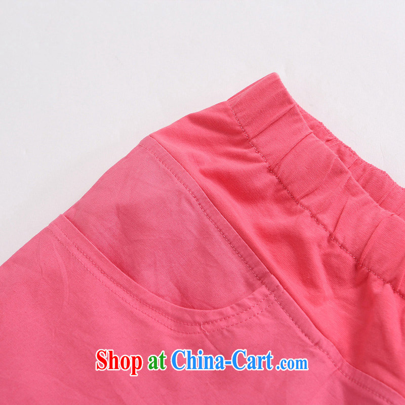 Water by 2015 summer new, larger female stretch, high waist cotton candy color 7 pants S XL 15 5141 carbon black 3XL, water itself (SHUIMIAO), shopping on the Internet