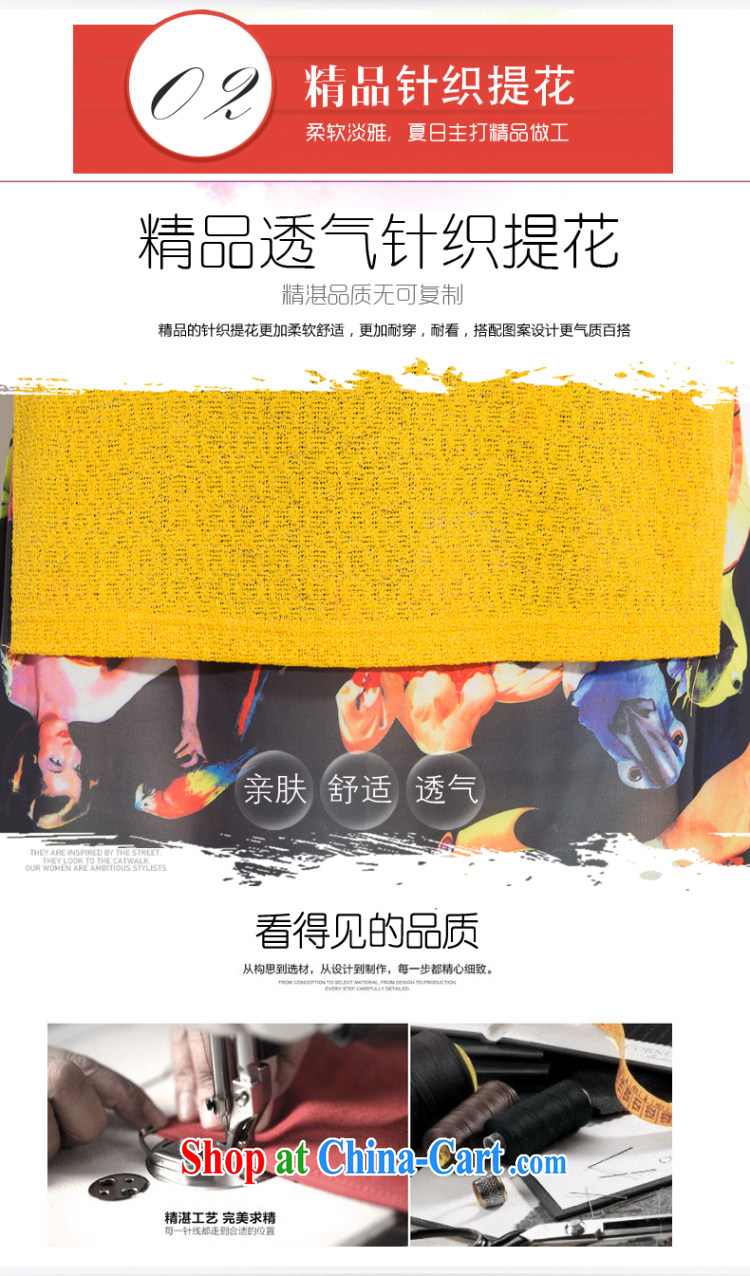 Eternal show Summer 2015 mm thick new Korean large, knitted graphics thin stitching snow woven stamp T shirt yellow 4 XL pictures, price, brand platters! Elections are good character, the national distribution, so why buy now enjoy more preferential! Health