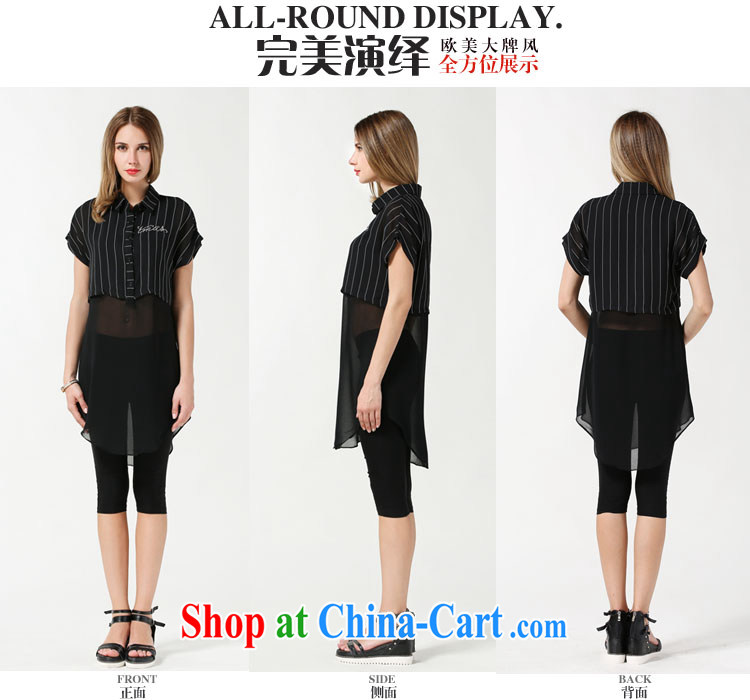 United States, would the Code women summer 2015 new thick mm loose video thin stripes stitching short-sleeved snow woven shirts, long leave of two T-shirt 3633 black XXXL pictures, price, brand platters! Elections are good character, the national distribution, so why buy now enjoy more preferential! Health