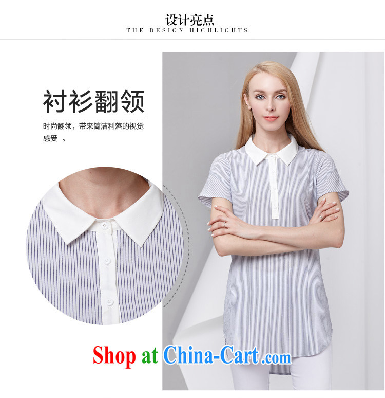 cheer for 2015 the Code women with thick MM summer new Korean streaks thick sister graphics thin short sleeved T-shirt 2780 royal blue 3 XL pictures, price, brand platters! Elections are good character, the national distribution, so why buy now enjoy more preferential! Health
