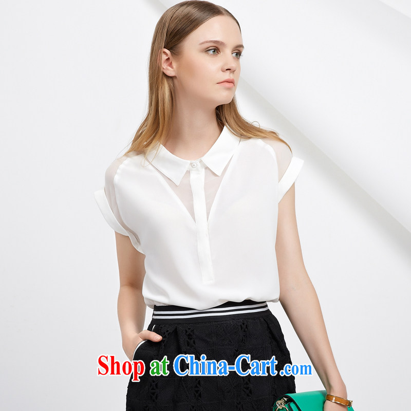 cheer for the code women with thick MM summer new Korean version the 100 ground graphics thin black-out poverty short-sleeved white shirt 2767 white 2XL, cheer for (qisuo), online shopping