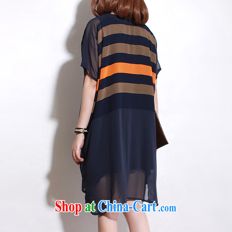 Director of the Advisory Committee summer is the XL women mm thick loose video thin, long, snow-woven shirts two-piece short sleeve double-yi skirt dark blue loose all code, made the Advisory Committee (mmys), shopping on the Internet