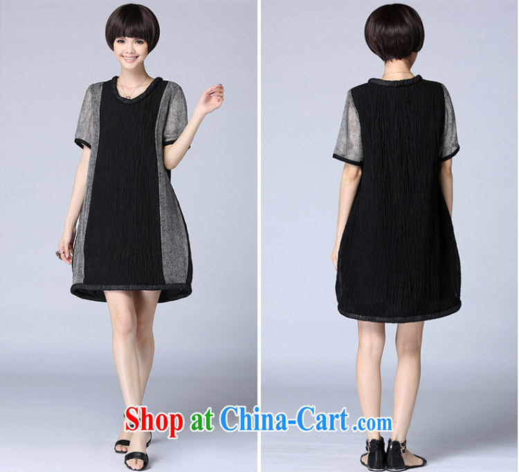 ZZ &FF 2015 summer new linen stripes stitching loose larger female dress girls summer 7027 LYQ blue XXXXXL pictures, price, brand platters! Elections are good character, the national distribution, so why buy now enjoy more preferential! Health