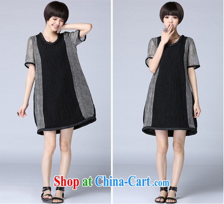 ZZ &FF 2015 summer new linen stripes stitching loose larger female dress girls summer 7027 LYQ blue XXXXXL pictures, price, brand platters! Elections are good character, the national distribution, so why buy now enjoy more preferential! Health