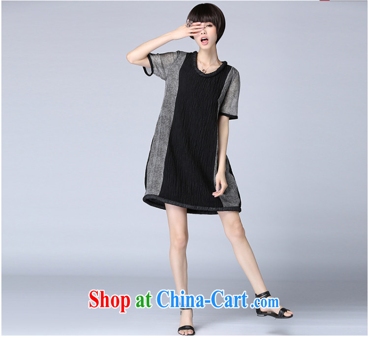 ZZ &FF 2015 summer new linen stripes stitching loose larger female dress girls summer 7027 LYQ blue XXXXXL pictures, price, brand platters! Elections are good character, the national distribution, so why buy now enjoy more preferential! Health