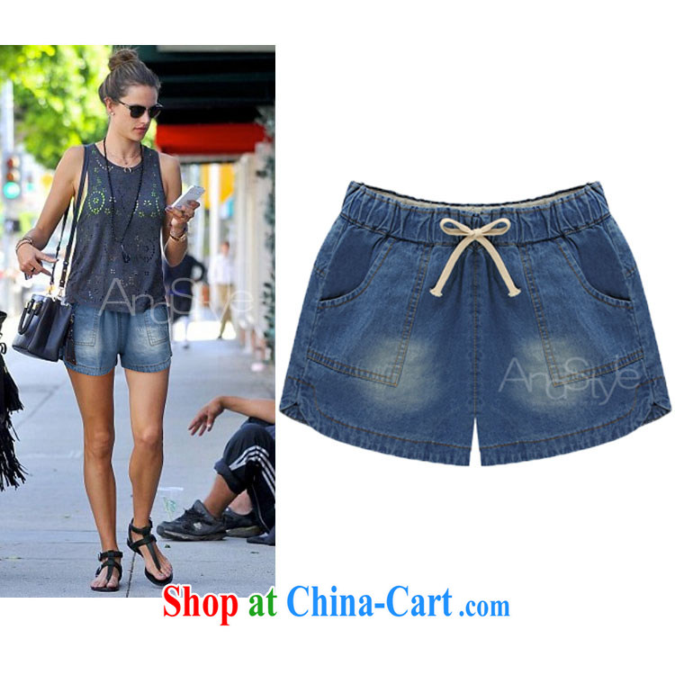 Baoxinfu summer 2015 the European site large, thick MM summer relaxed jeans hot pants Women's Code 6118 light blue XL pictures, price, brand platters! Elections are good character, the national distribution, so why buy now enjoy more preferential! Health
