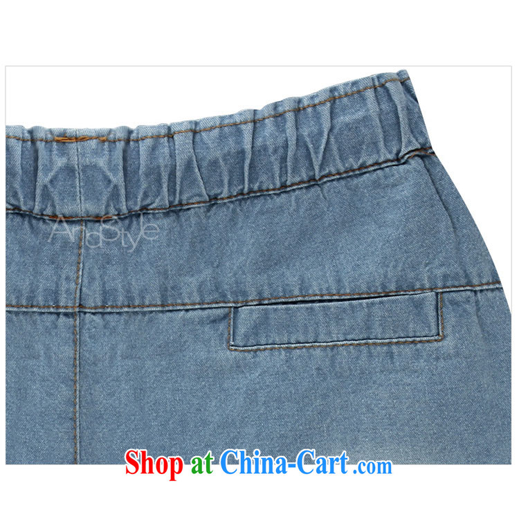 Baoxinfu summer 2015 the European site large, thick MM summer relaxed jeans hot pants Women's Code 6118 light blue XL pictures, price, brand platters! Elections are good character, the national distribution, so why buy now enjoy more preferential! Health