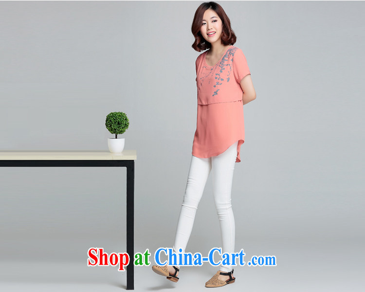 If code 2015 summer girls thick mm summer increase the fat code graphics thin ice woven shirt short-sleeved T-shirt hidden cyan 3 XL pictures, price, brand platters! Elections are good character, the national distribution, so why buy now enjoy more preferential! Health
