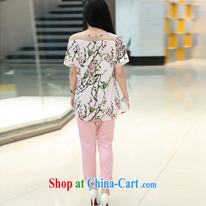 Tang year new summer silk stamp duty two-piece large, female liberal T shirt + 7 pants Map Color 1787 XL 2 135 - 145 jack, Tang, and shopping on the Internet