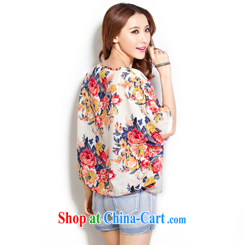 Auberge Jack 200 mm thick summer wear the code female Korean loose video thin short-sleeve shirt T overweight T-shirt bat sleeves snow woven shirts female fancy XL, Auberge, shopping on the Internet