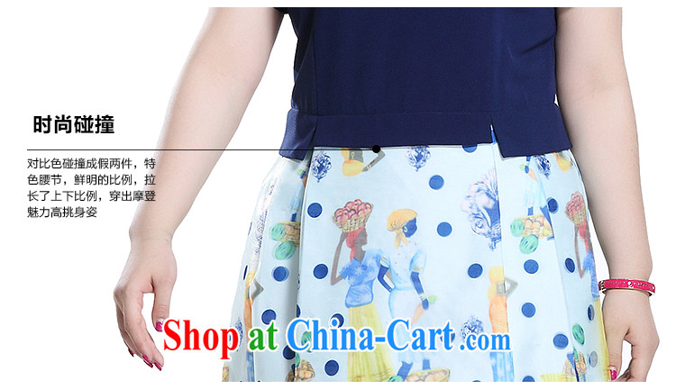 Slim LI Sau 2015 summer new, larger female Fashion Round leave of two in Europe by root pattern dresses Q 8322 black 4XL pictures, price, brand platters! Elections are good character, the national distribution, so why buy now enjoy more preferential! Health