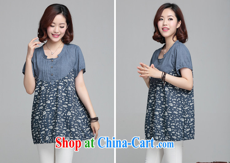 If code summer new baby clothes and indeed intensify, Mom is short-sleeved T shirt, old t-shirt hidden cyan 3 XL pictures, price, brand platters! Elections are good character, the national distribution, so why buy now enjoy more preferential! Health