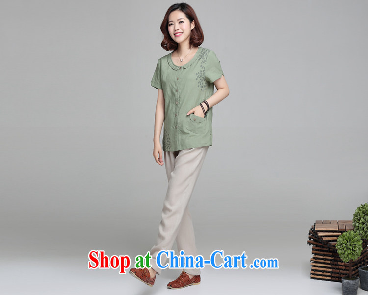 If so, older women summer short sleeve large, loose T shirt shirts new stamp T-shirt MOM replace linen thin clothes green sprouts XL pictures, price, brand platters! Elections are good character, the national distribution, so why buy now enjoy more preferential! Health