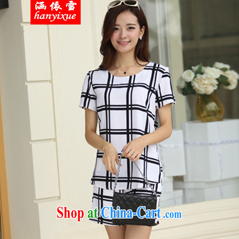 covered by snow in accordance with 2015 summer new larger female and indeed intensify summer Plaid Shorts Kit mm thick beauty graphics thin leisure package girls summer red XXXXL, covered in snow, shopping on the Internet
