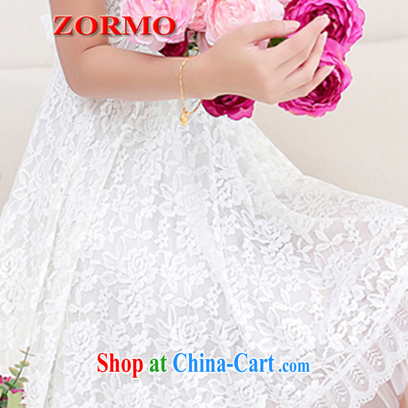 ZORMO Korean women mm thick and fat XL lace dress relaxed, with king size loose short skirt white 4XL 170 - 190 jack, ZORMO, shopping on the Internet
