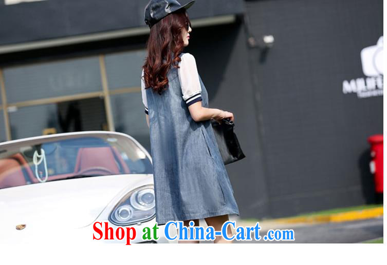 Barbara Anne poetry 2015 Korean loose the code cowboy dress, long, snow-woven stitching short-sleeved denim dress picture color the code XXL pictures, price, brand platters! Elections are good character, the national distribution, so why buy now enjoy more preferential! Health